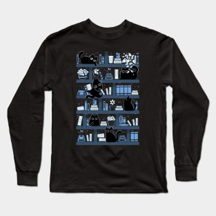 Purrfect Library by Tobe Fonseca Long Sleeve T-Shirt